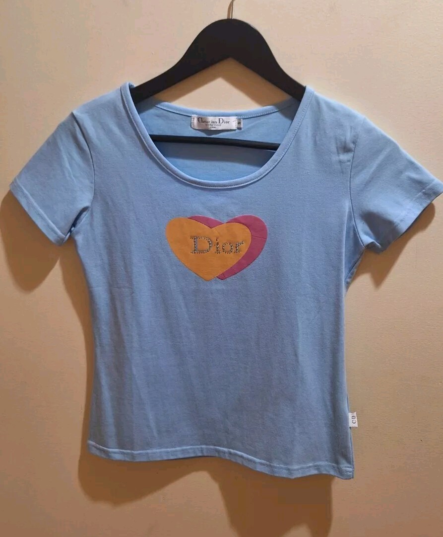 00s vintage Dior tシャツ　ラインストーン y2k 00s vintage Dior tシャツ ラインストーン y2k
