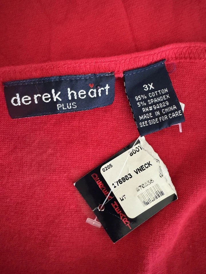 Blusa sin mangas suéter informal roja con cuentas DEREK HEART (NUEVA CON ETIQUETAS) - PLUS talla 3X Foto 2 de 4