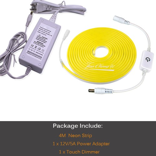 DC12V LED strip Neon Rope Light 2835 waterproof +Touch Dimmer switch+led power - Picture 12 of 13