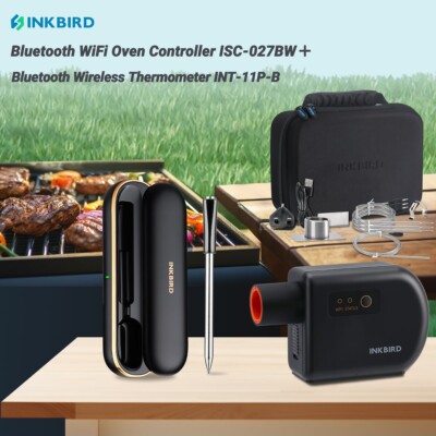 INKBIRD Bluetooth Wi-Fi Grillgebläse ISC-027BW + Kabellos Meat Thermometer Sonde