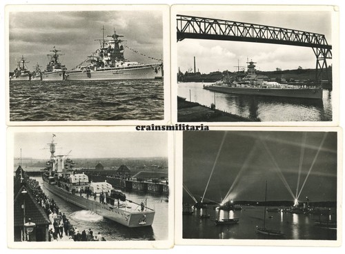 8x Genuine Purchase Photo Port Keel Armoured Ship Graf Spee Cruiser Battleship etc