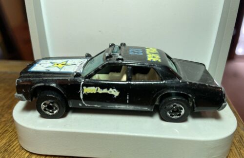 Vintage 1977 Hotwheels by Mattel #123 Black Police Car  - Picture 1 of 5