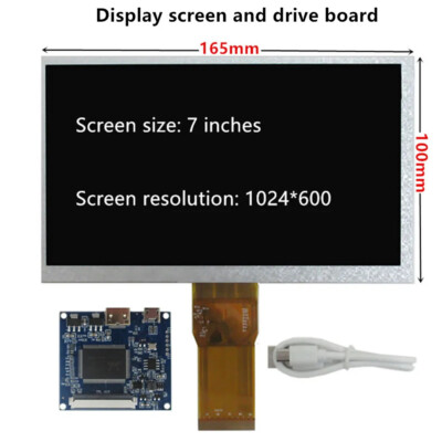 7 Inch Screen Display + Driver Control Board HDMI-For Lattepanda Raspberry Pi PC