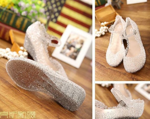 Womens Crystal Jelly Sandal Non-slip Breathable Causal Wedge Heel Beach Shoes - Bild 5 von 20