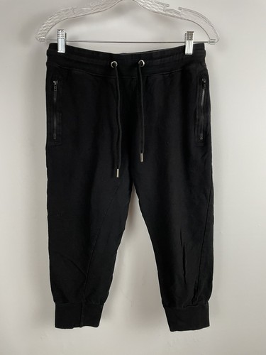 Black Zip Pockets Capri Jogger Pants | eBay