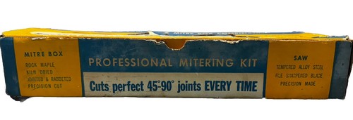Durall Rock Maple MITRE BOX 12" Back Saw W/Original Box Vintage 1950'S - Picture 15 of 19