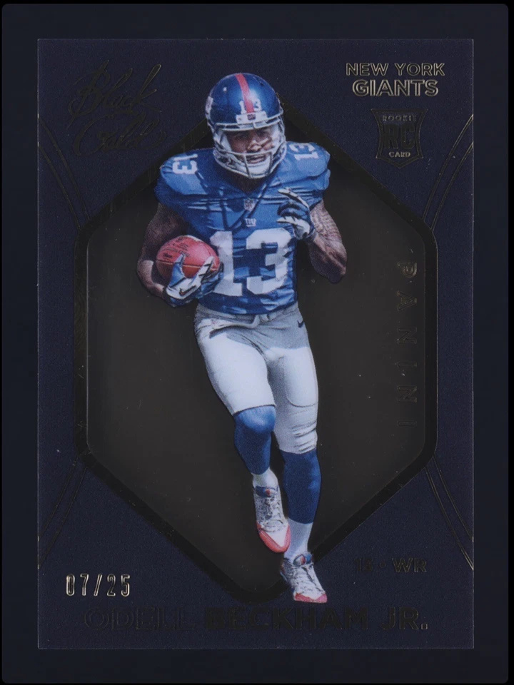 2014 Panini Black Gold Foil Odell Beckham Jr ROOKIE /25 - Image 3 of 4