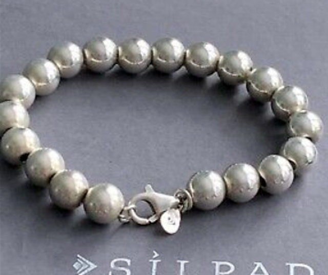 Silpada Bracelet .925 Sterling Silver Rich Abundance Bead Ball B2414 eBay