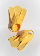 Cabbage Patch Kids Vintage Pair of Doll Yellow Replacement Swim Fins Accessory