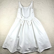 Janie and Jack Satin Gala Dress White Size 2T-8 Formal Wear Special Occasion