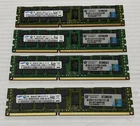 Lot of 4x 8GB(32GB) HP 500205-171 PC3-10600R DDR3-1333 ECC Server Memory Samsung