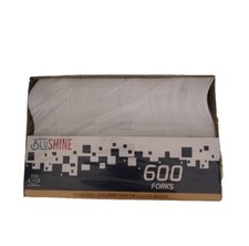 BluShine Plastic Forks 600 Count Disposable White Premium Quality Free Shipping