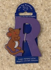 The Toy Workshop - Wooden Magnetic Jungle Alphabet Letter - Purple "R  -Rat