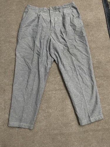 Gray Pleated Mom High Rise Pants Womens 
