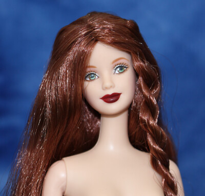 Nude Redhead Barbie Green Eyes Xtra Long Hair Mackie Doll Shani body DBox4OOAK