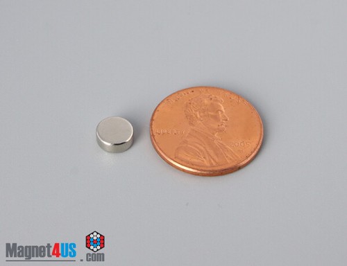 20Pcs 1/4"dia x 1/10" N45 6.35 x2.5mm Rare Earth Neodymium Disc Magnets