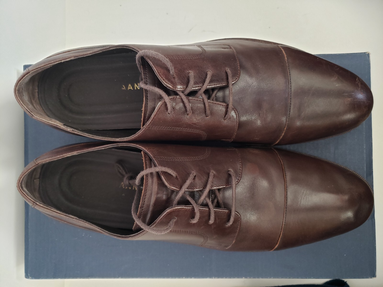 SAOLA Captoe uomo Cole Haan Grand.OS pelle lacci scarpa oxford marrone 13M