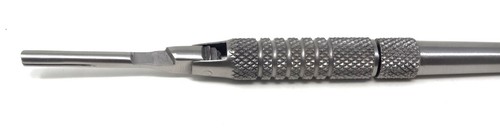1pz Manico Lama bisturi n.4 Regolabile Tondo Acciaio Inox Chirurgia Dentale - Foto 5 di 5