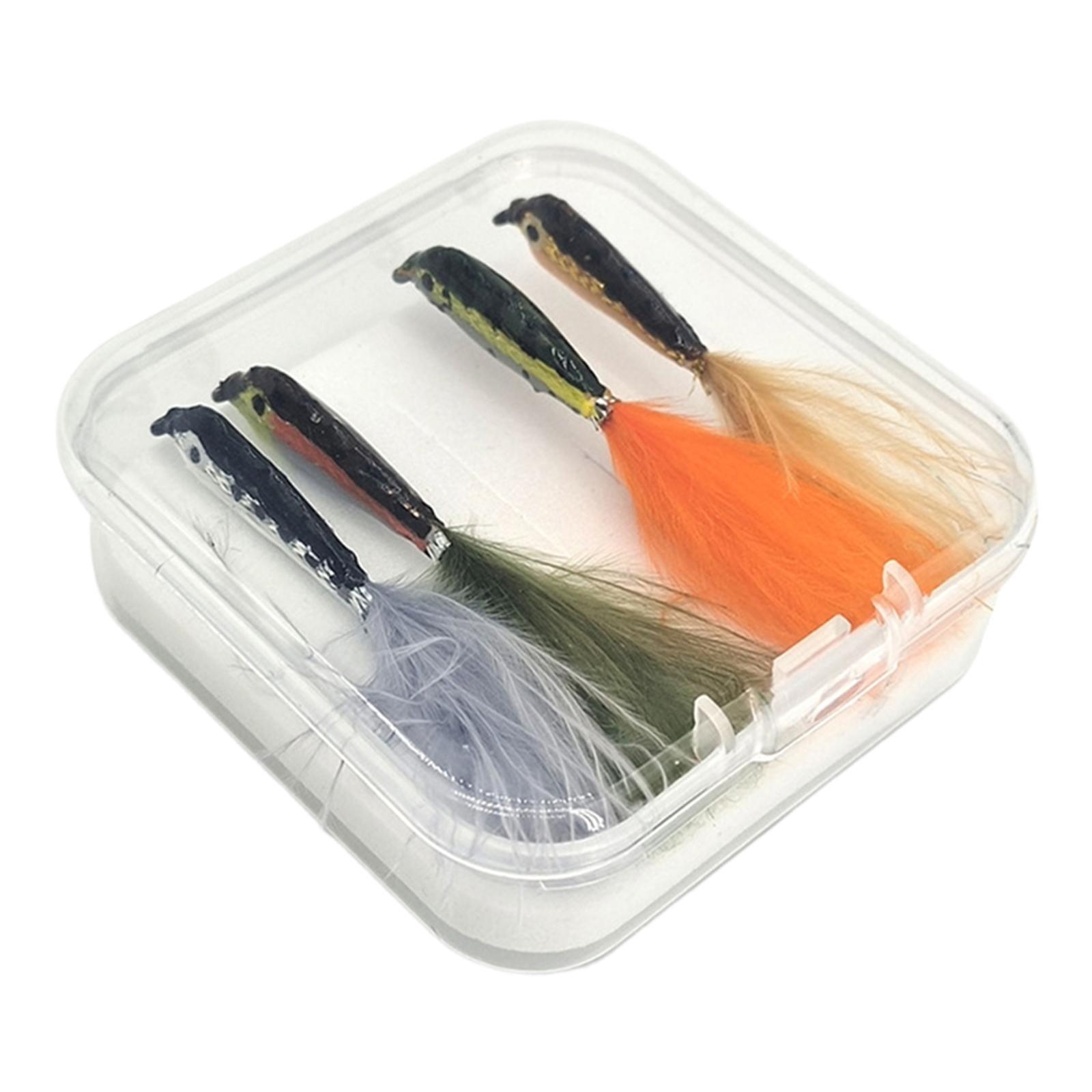 4Pcs Artificial Lures Fishing Fly Fishing Lures for Salmon Perch