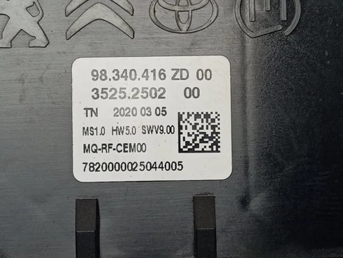 98340416ZD Commande Chauffage pour CITROEN BERLINGO FURGÓN CLUB M 1000 7025345 - Zdjęcie 3 z 7