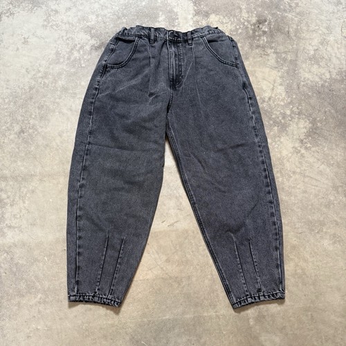 Aqua Barrel Jeans Womens Size 30 Black Stone Wash Tapered Leg Denim