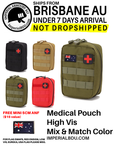 ANY BELT Red MOLLE IFAK Medical Pouch First Aid Kit Bag 5 DAY SHIPPING AU 🇦🇺 - Picture 6 of 7