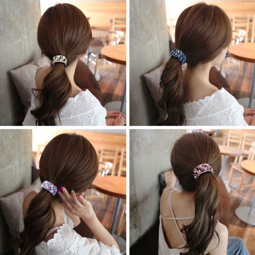 Women Rhinestone Hair Claw Clip Ponytail Hairpin Holder Crystal Accessories Gift - Picture 4 of 18