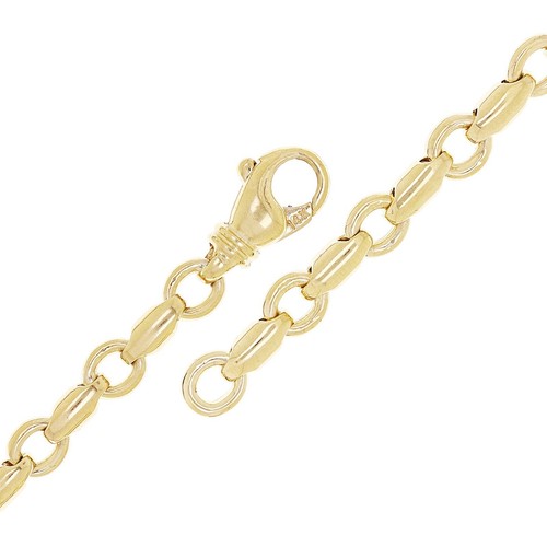 14k Yellow Gold Handmade Fashion Link Bracelet 9" 6.3mm 20.3 grams eBay