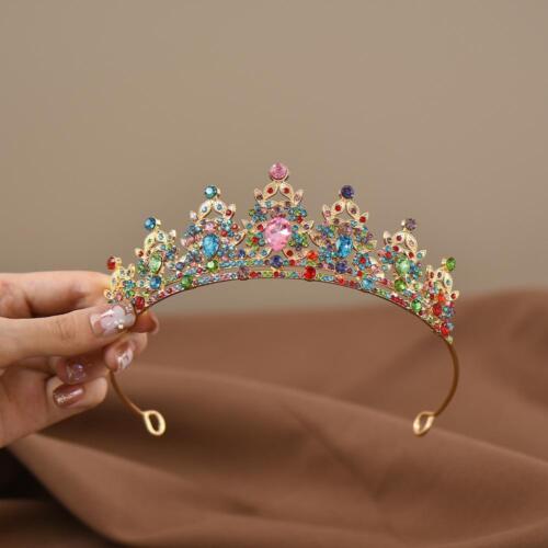 Kinder Prinzessin Krone Diadem, Kristall Haarschmuck für Tanz & Geburtstag Gif - Bild 19 von 30