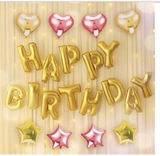 Letter Balloons Set Happy Birthday Banner Foil BALLON Kids Party Birthday Decor