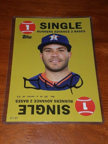 Jose Altuve 2015 Topps 5x7 Archives 1968 Game Insert Gold #30 numbered 03/49