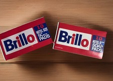 2x Brillo W240000 4 in. x 4 in. Hotel Size Soap Pad - Charcoal/Pink (10/Box) New