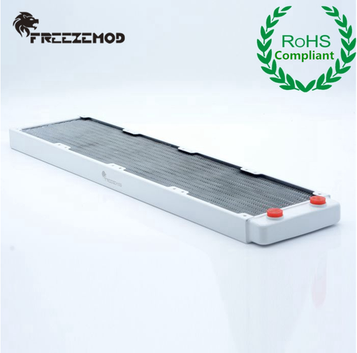 Radiador de cobre blanco FreezeMod 120 mm 240 mm 360 mm 480 mm G1/4 PC refrigeración por agua 🙂 - Imagen 14 de 14
