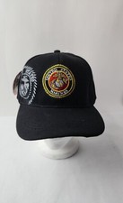 United States Marine Corps Hat Ball Cap Baseball Adjustable Strap Black..