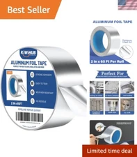 Aluminum Foil Tape,2 inch x 65ft(3.9Mil),Heavy Duty HVAC Tape,Insulation Adhesiv