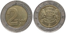 Georgia - 2 Lari 2006 - Bi-Metal, 8G, Ø 27Mm KM# 94