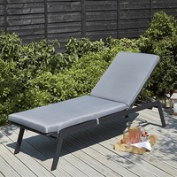 Orlando Rattan Sun Lounger Chair Garden furniture Charcoal Brand new CLEARANCE 
