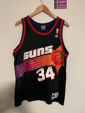 CHAMPION PHOENIX SUNS BLACK CHARLES BARKLEY 34 BASKETBALL JERSEY 44
