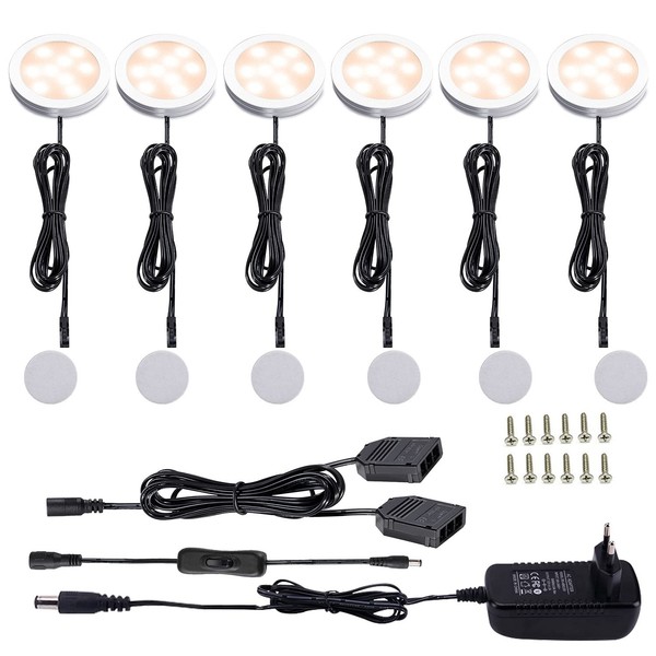 KüChe Unterbauleuchte LED Schrankbeleuchtung Dimmbar Warmweiß Vitrinenlicht Set-image