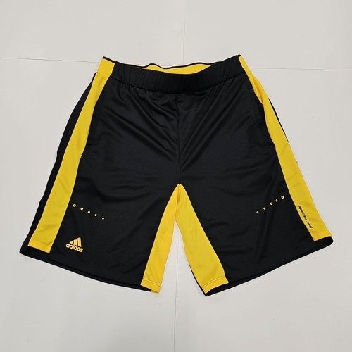 NWOT Adidas Barricade Shorts Black Yellow BQ0175 Youth Boys XL New Without Tags - Picture 1 of 8