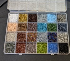 2mm Glass Seed Beads Set 24 Assorted Colors