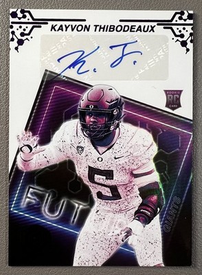 Kayvon Thibodeaux 2022 Panini Elements Rookie RC Auto Purple #FS-KT Giants /99