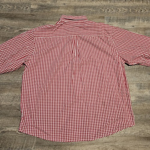 Dockers Herren rot weiß kariertes Langarm Button Down Hemd Größe 3XLT - Bild 6 von 10