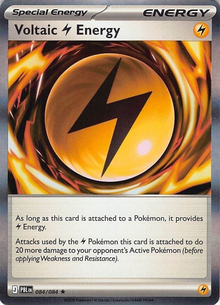 Voltaic Lightning Energy Pitch Black #84 Holo Pokemon TCG NM