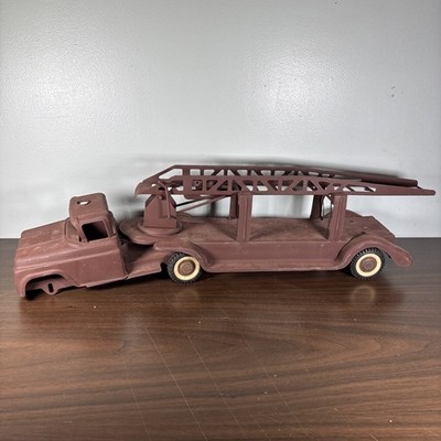 Vintage 1950s Buddy L Ladder Fire Truck Pressed Steel Antique USA Toy 26 