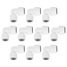 10Pcs Push to Connect Fittings, 5/16" OD x 3/8" OD Elbow Union (8-10mm)