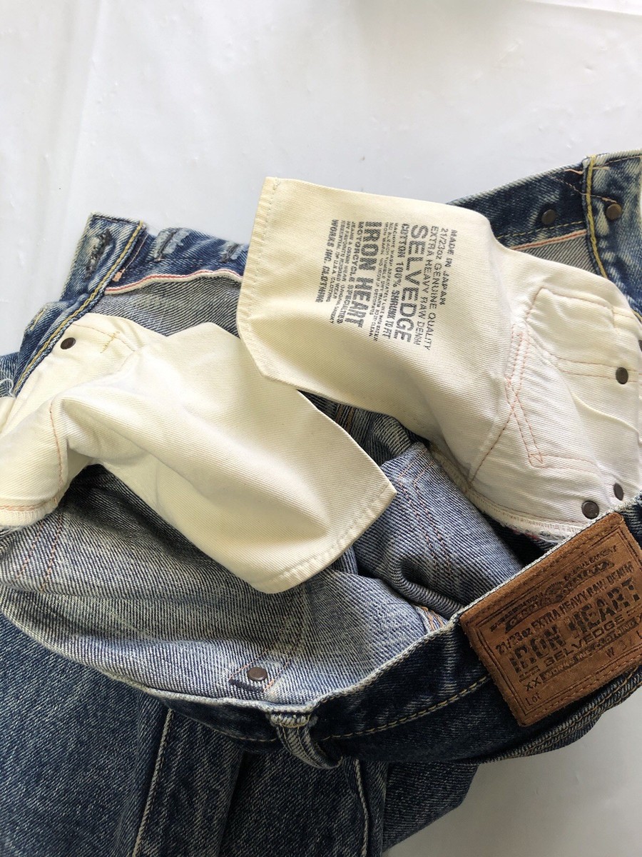 IRON HEART 21/23oz Extra Heavy Selvedge Denim Straight Jeans W31