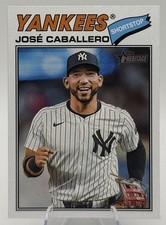 2026 Topps Heritage #328 - Jose Caballero New York Yankees
