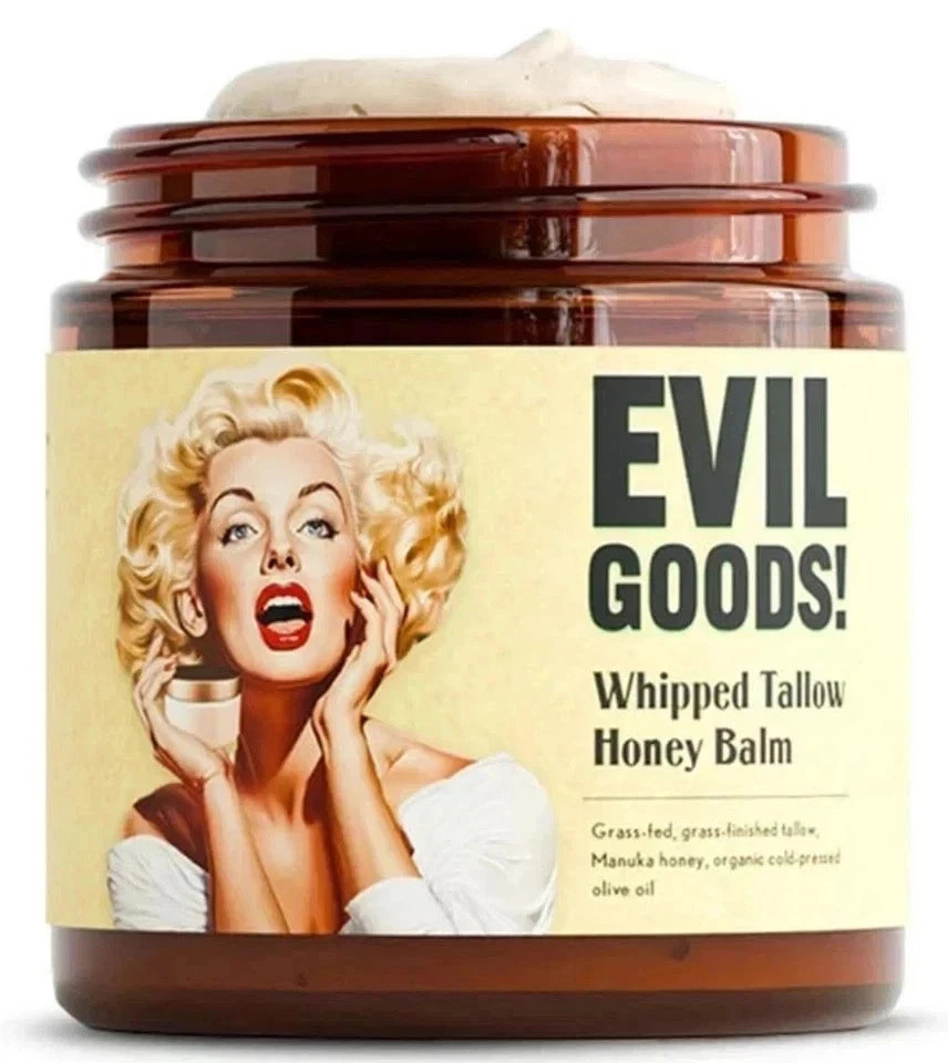 Evil Goods Whipped Beef Tallow Manuka Honey Balm Anti Aging Cream Lot Natural