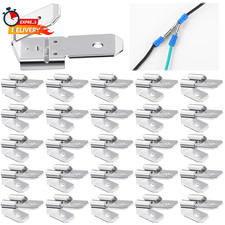 25 Pcs Double Piggyback Spade Connectors, Electrical Double Male Female Adapter,